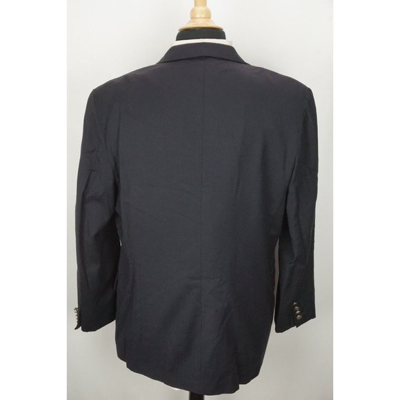 Paul Stuart Navy Blue Silver Button  Wool Sport Coat Blazer Sz 42R - Picture 5 of 7